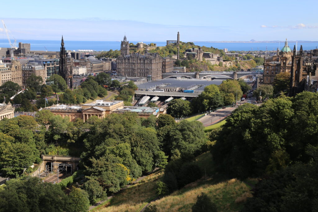 Our Visit Edinburgh Castle 3 5* Hotels Scotland, view from the top Barony House 5 Star Guest House